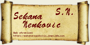 Sekana Nenković vizit kartica